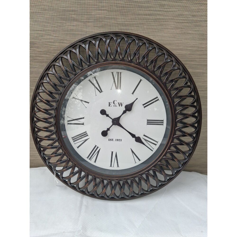 Large bronze wall clock